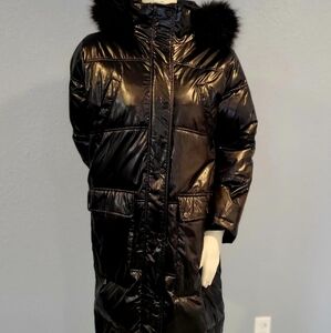New! NWT DKNY Glossy Puffer Jacket Coat Small